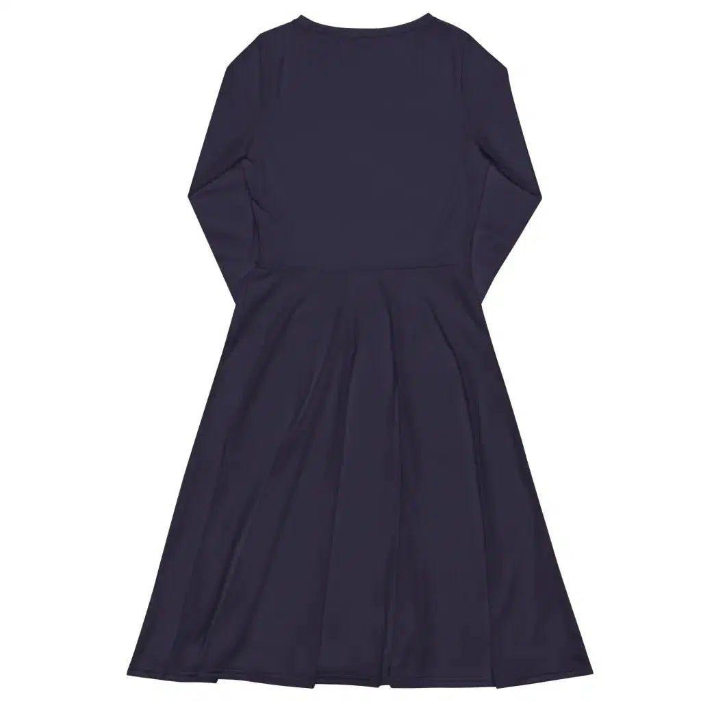 Midi dress - DARK BLUE - Single color