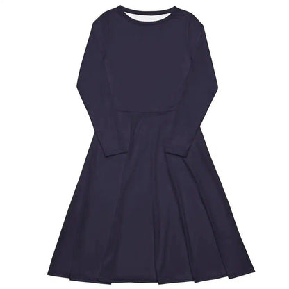 Midi dress - DARK BLUE - Single color