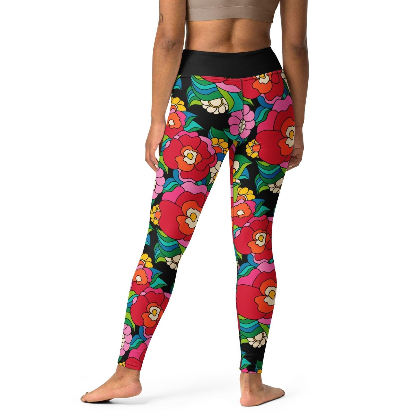 Yoga leggings -2- BELLADRAMA - Big bold bloom print