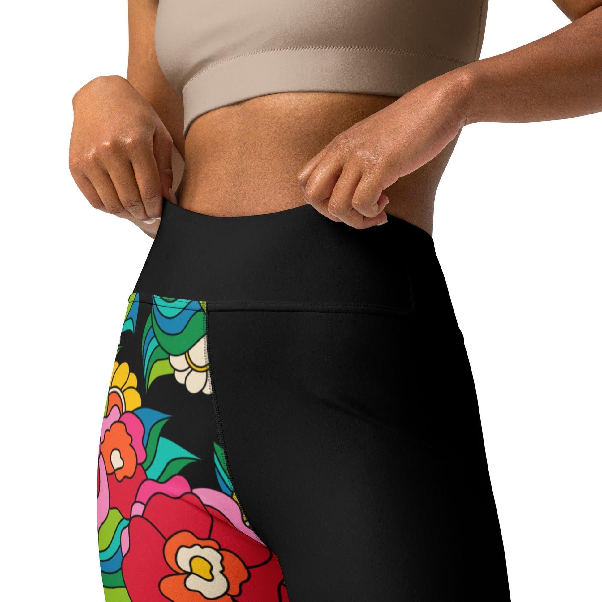 Yoga leggings - BELLADRAMA - Big bold bloom print