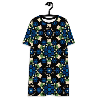 T-Shirt Dress - BERRY DANCE blue black