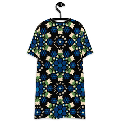 T-Shirt Dress - BERRY DANCE blue black