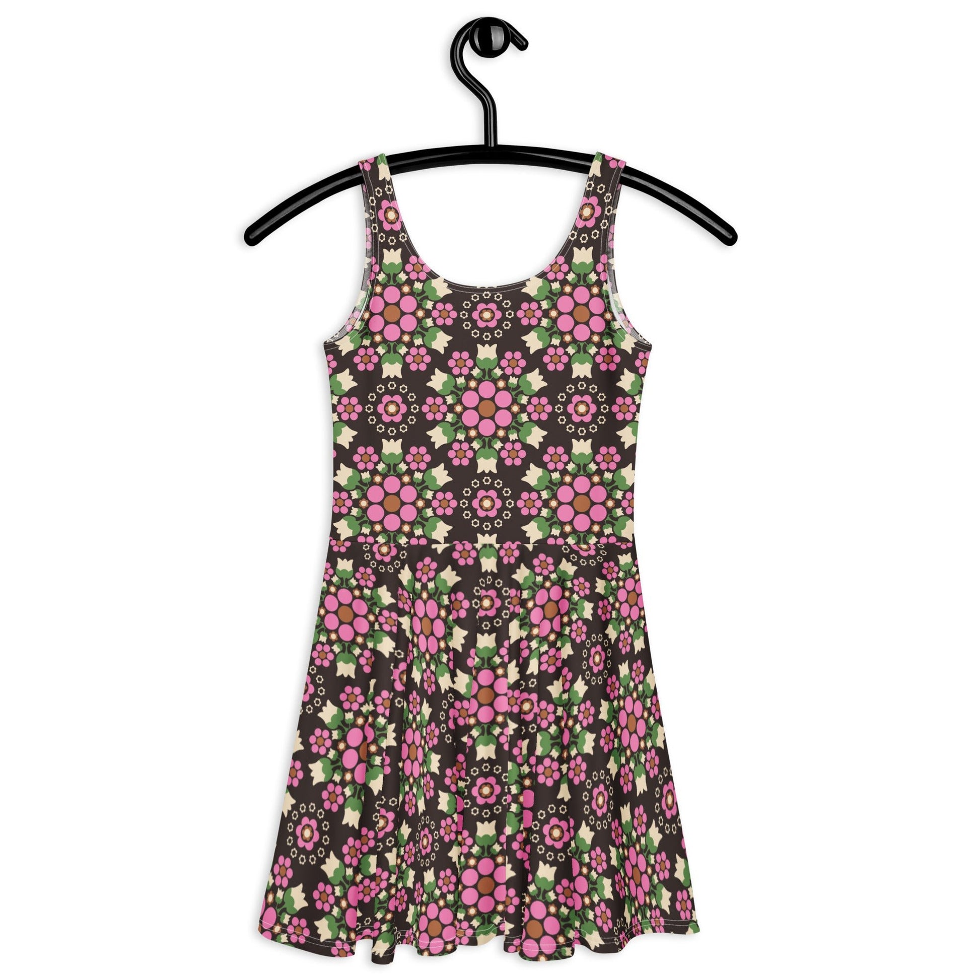 Skater Dress - BERRY DANCE pink brown