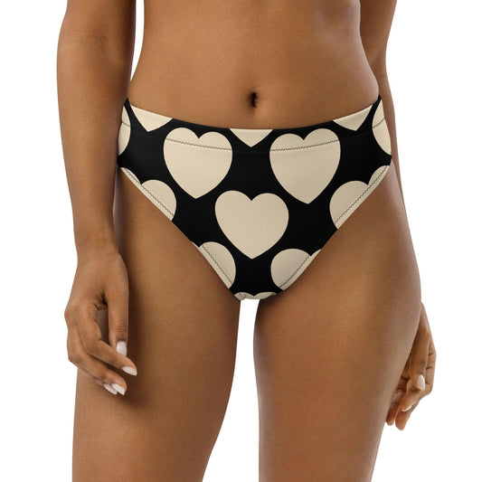 Bikini Bottom - ELLIE LOVE bw - Bold Heart Print