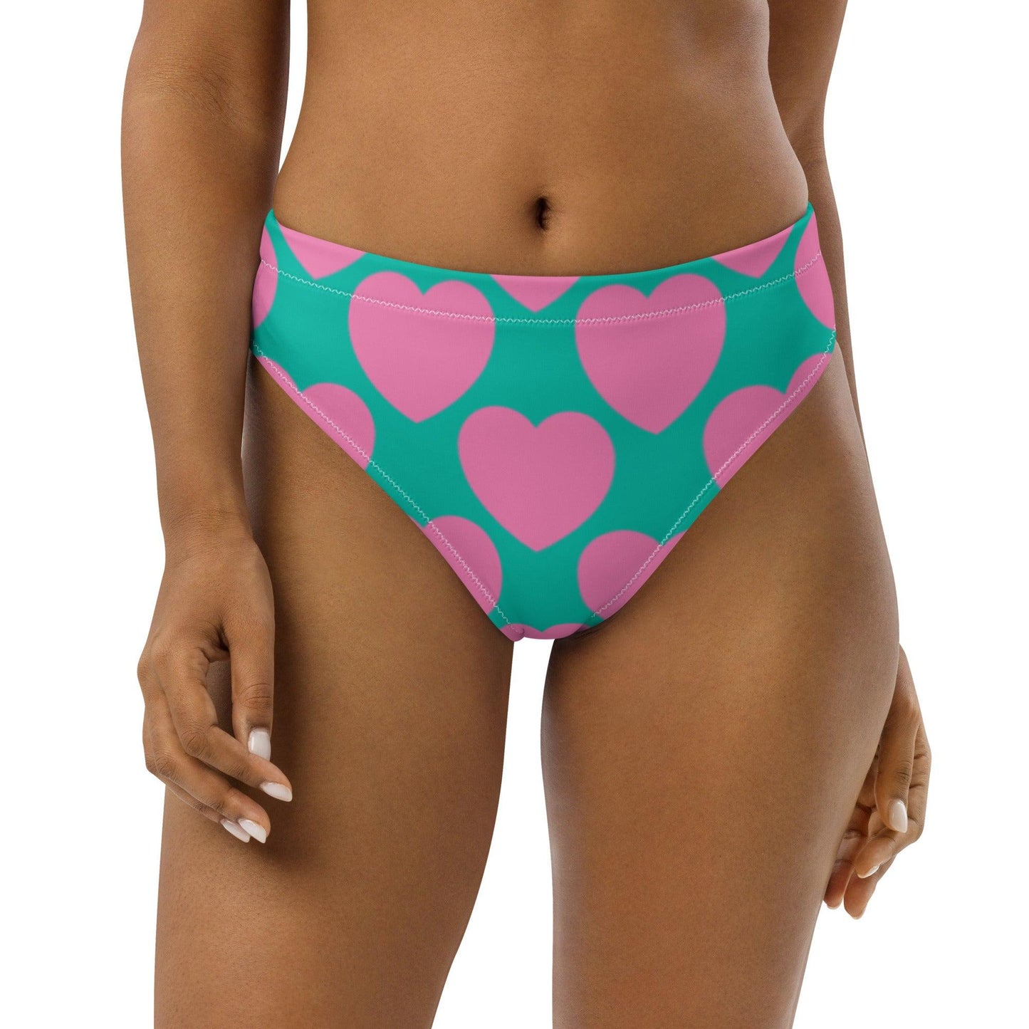 Bikini Bottom - ELLIE LOVE pink mint - Bold Heart Print