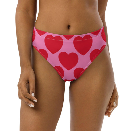 Bikini Bottom - ELLIE LOVE red - Bold Heart Print