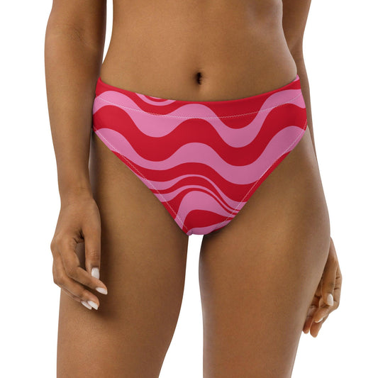 Bikini Bottom - WAVY red pink