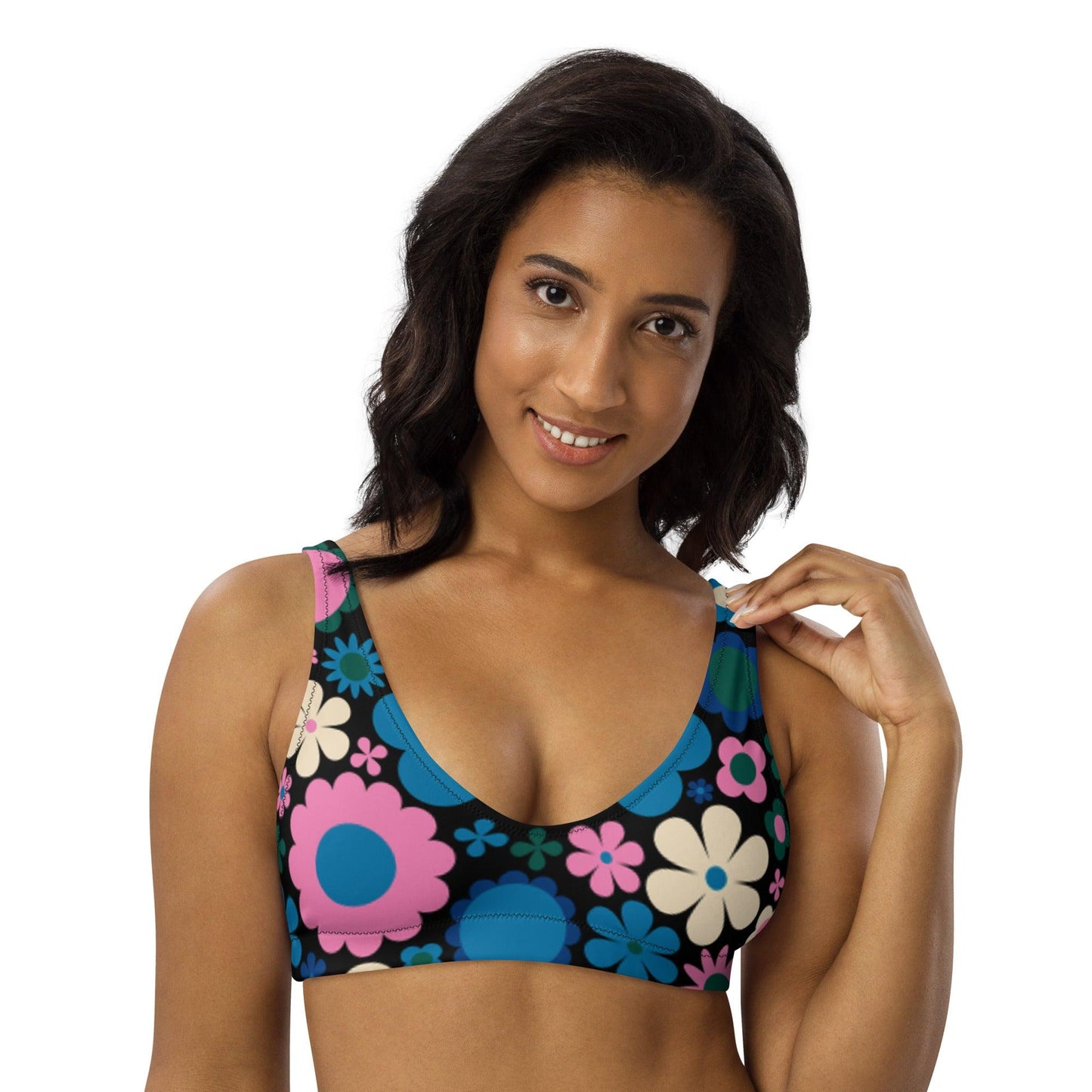 Bikini Top - BLOOMPOP blue pink