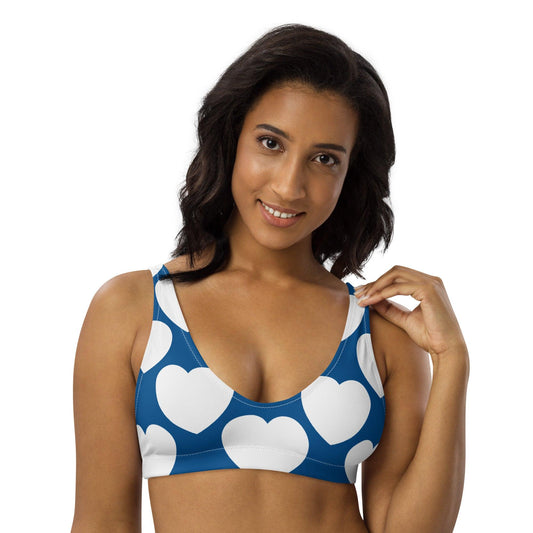 Bikini Top - ELLIE LOVE fin - Bold Heart Print
