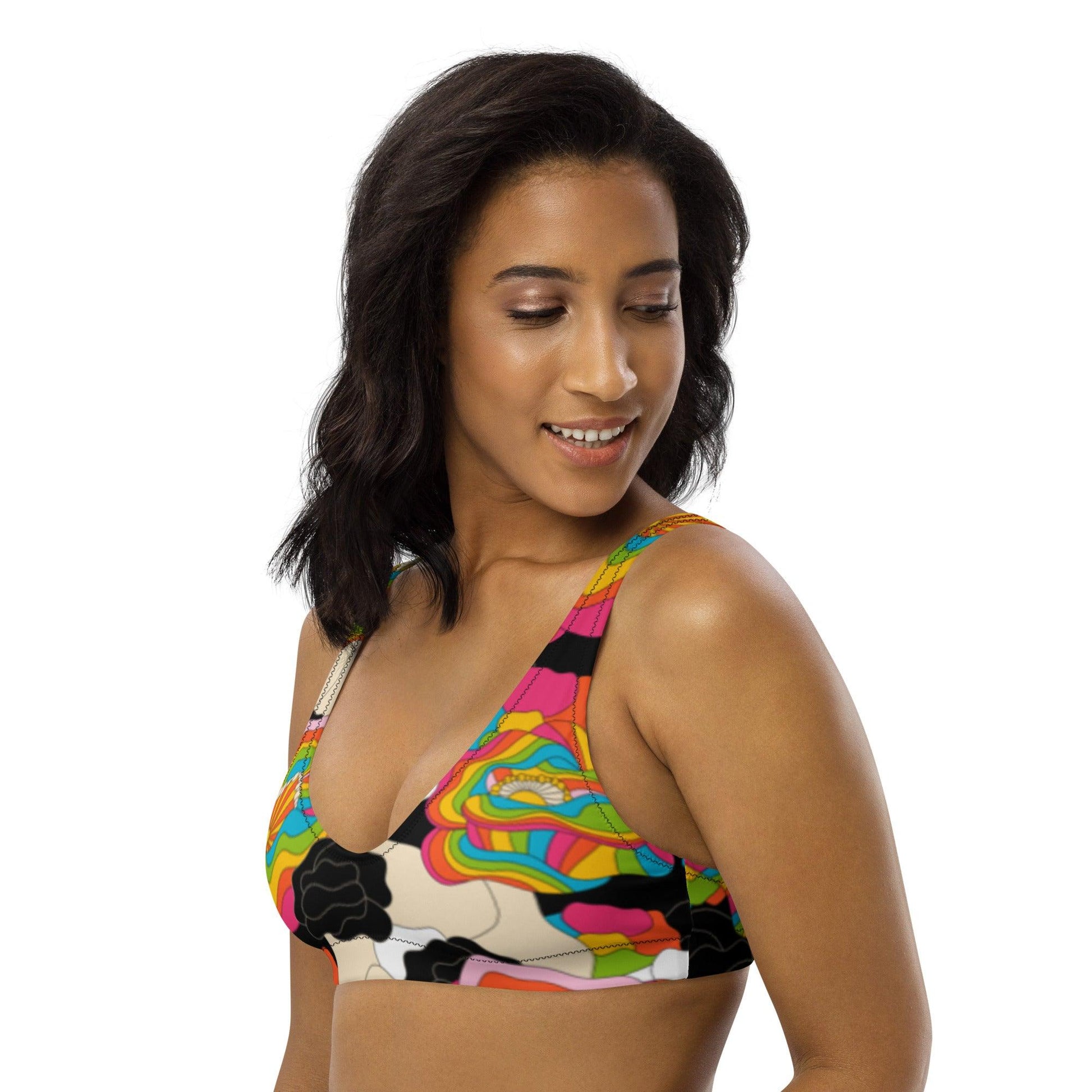 Bikini Top - RAINBOW POPPY