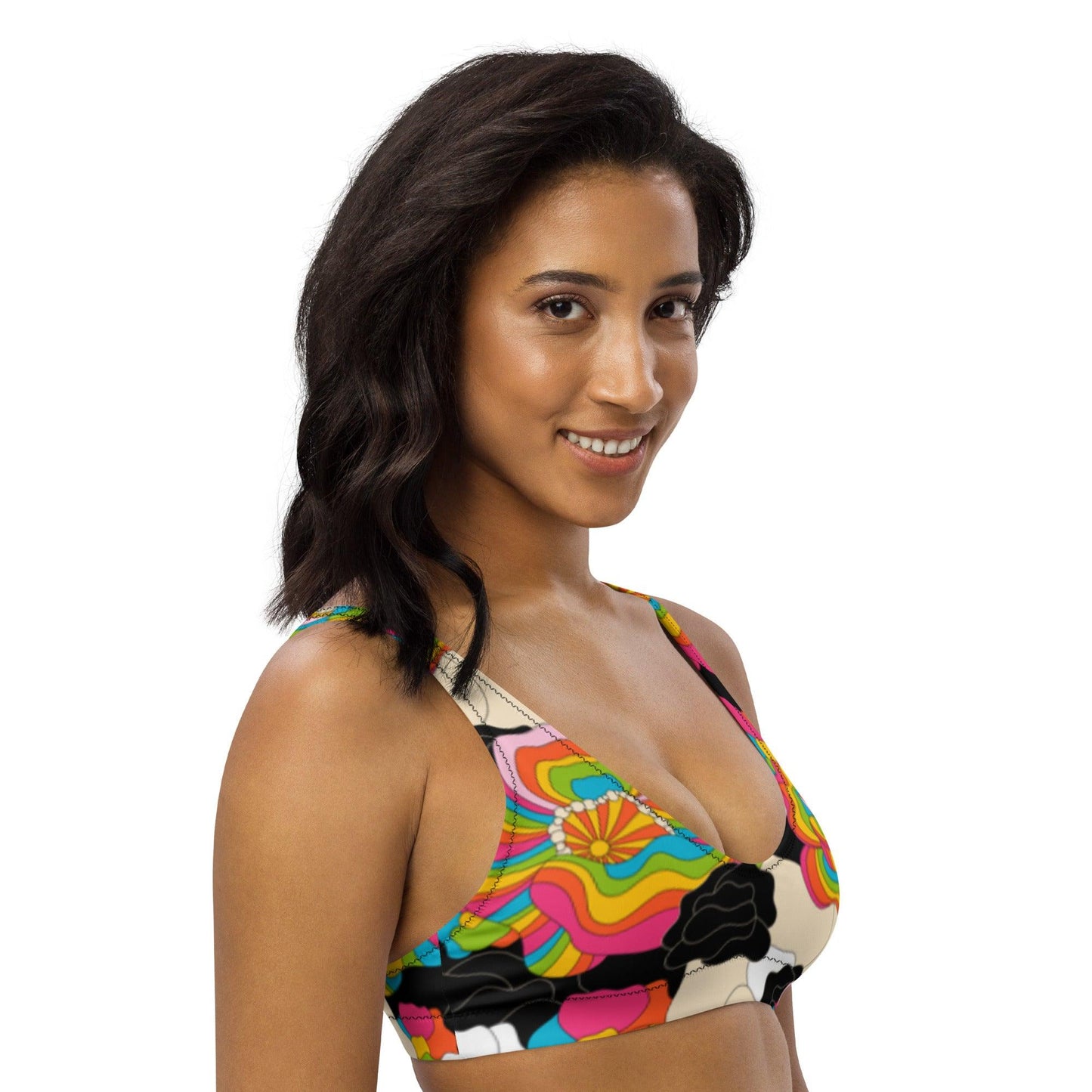 Bikini Top - RAINBOW POPPY