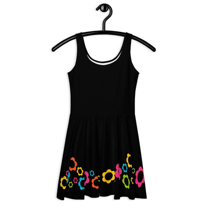 Skater Dress - BLACK with ELLIE color