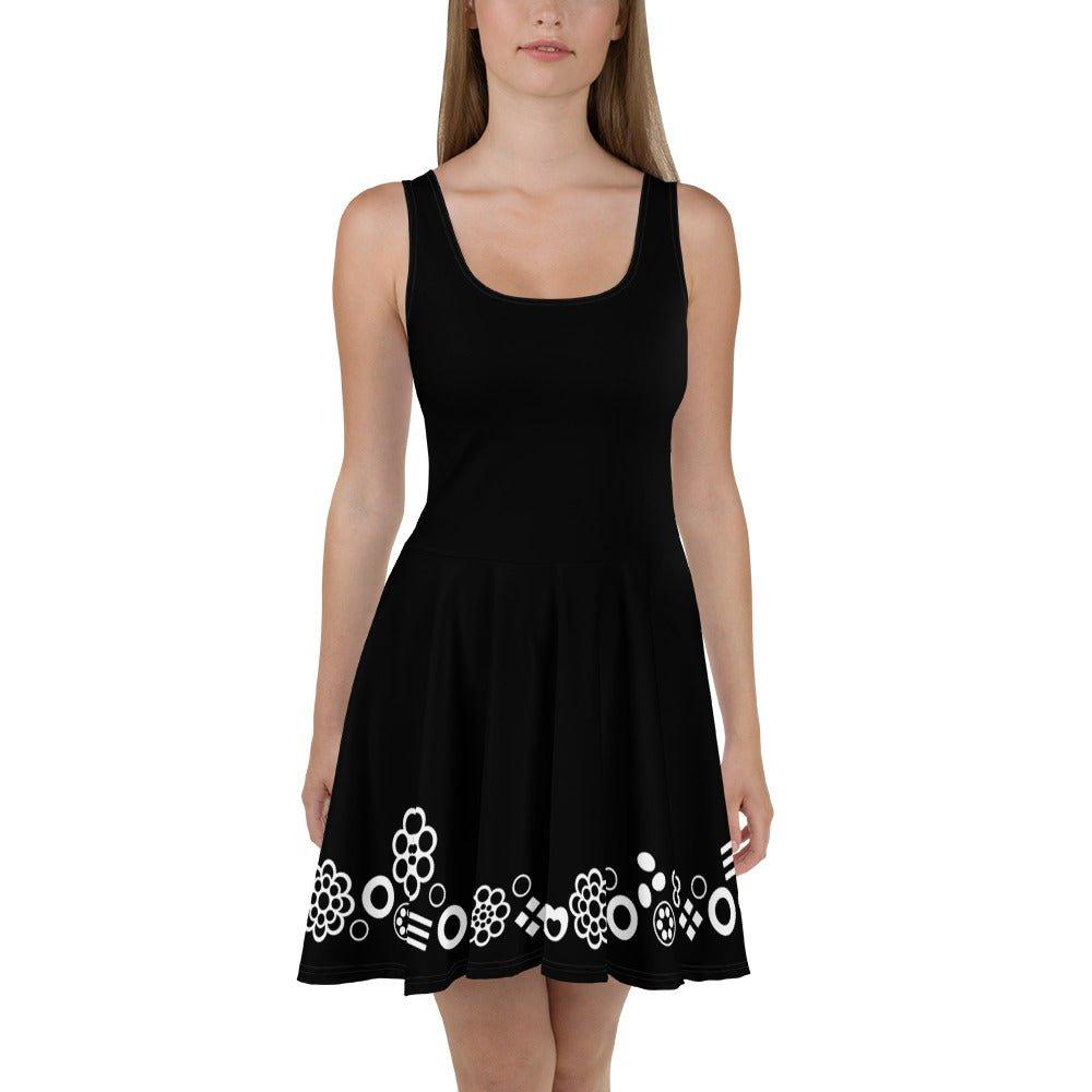 Skater Dress - BLACK with FOREVER SWEET bw