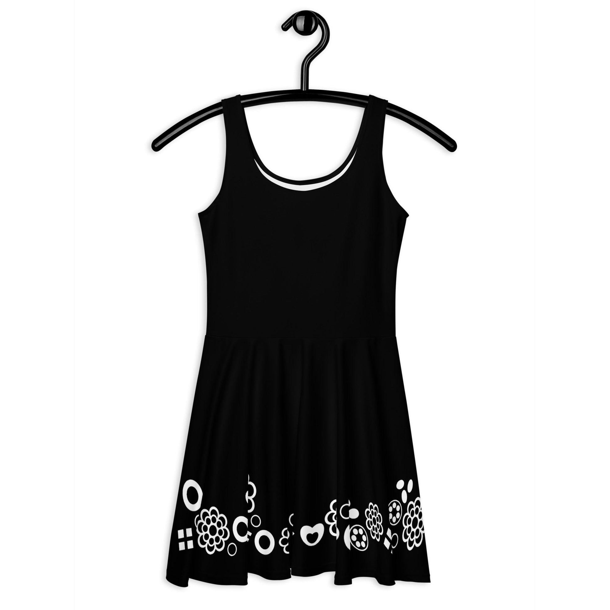 Skater Dress - BLACK with FOREVER SWEET bw