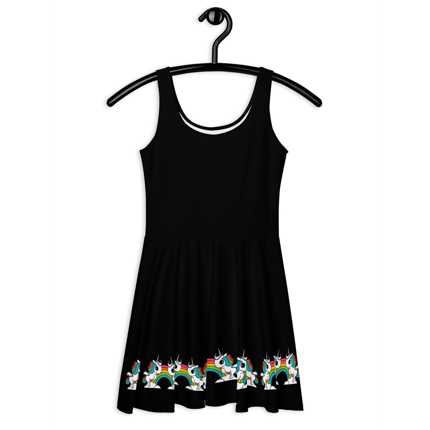 Skater Dress - BLACK with UNIQUE