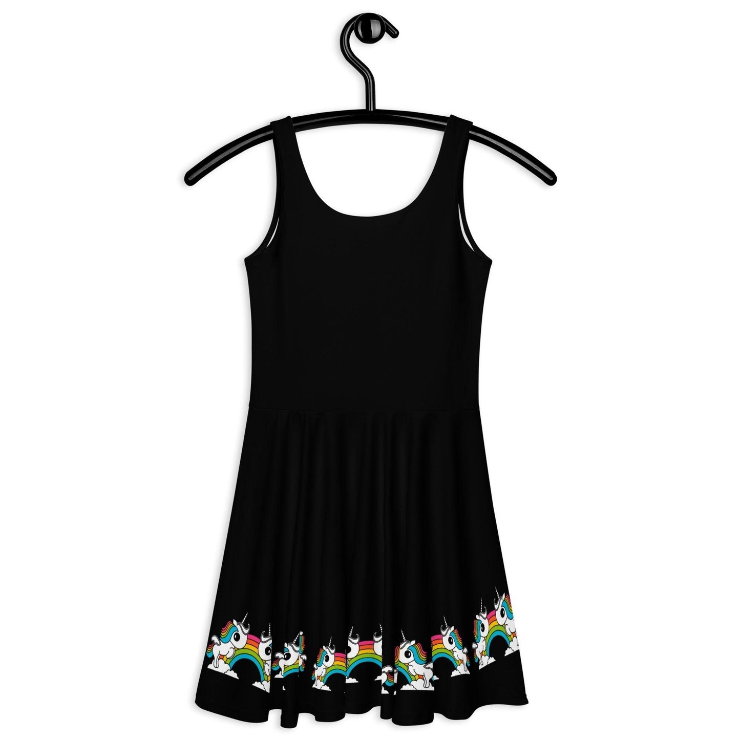 Skater Dress - BLACK with UNIQUE