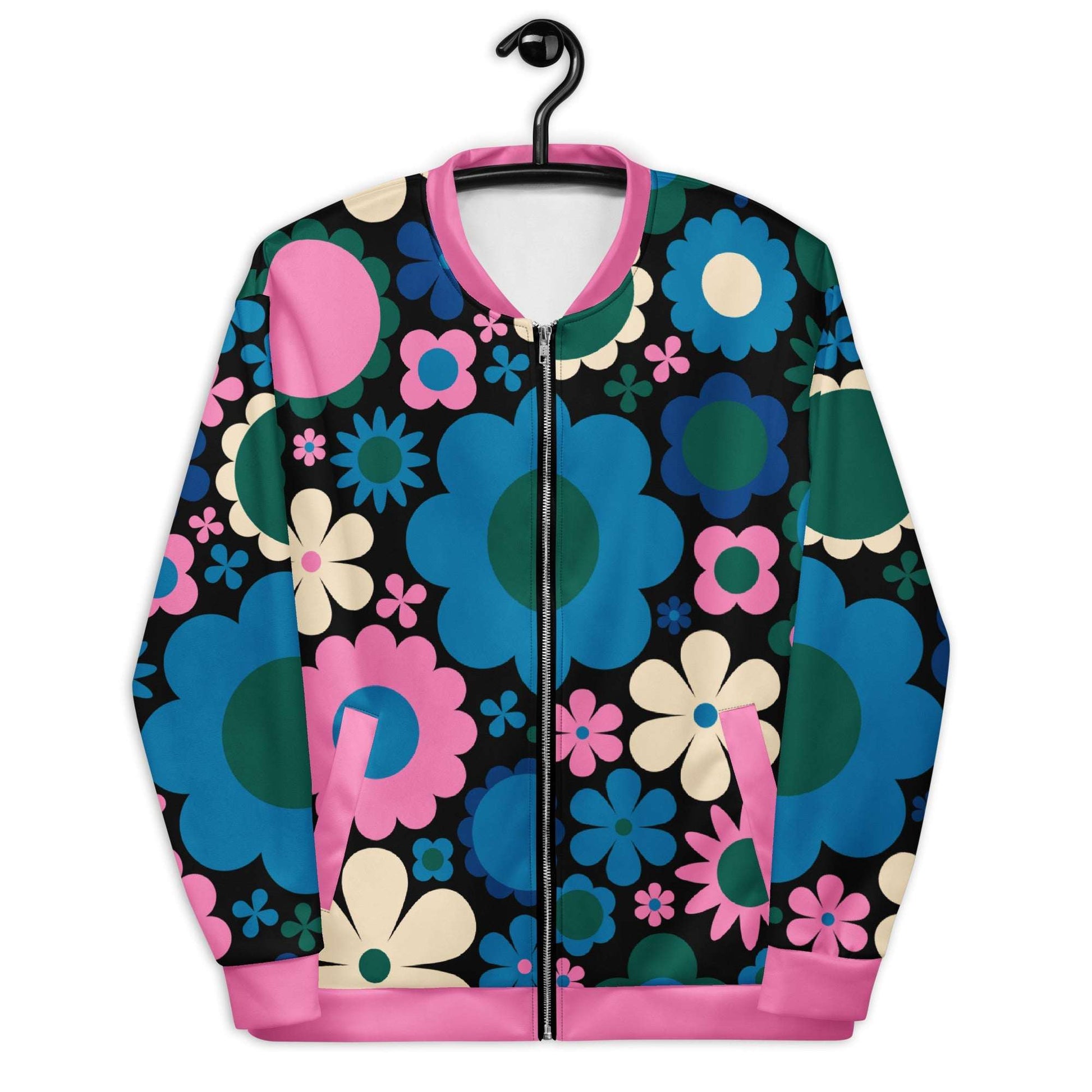 Bomber Jacket - BLOOMPOP blue pink