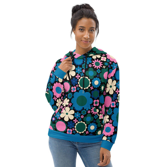 Hoodie - BLOOMPOP blue pink