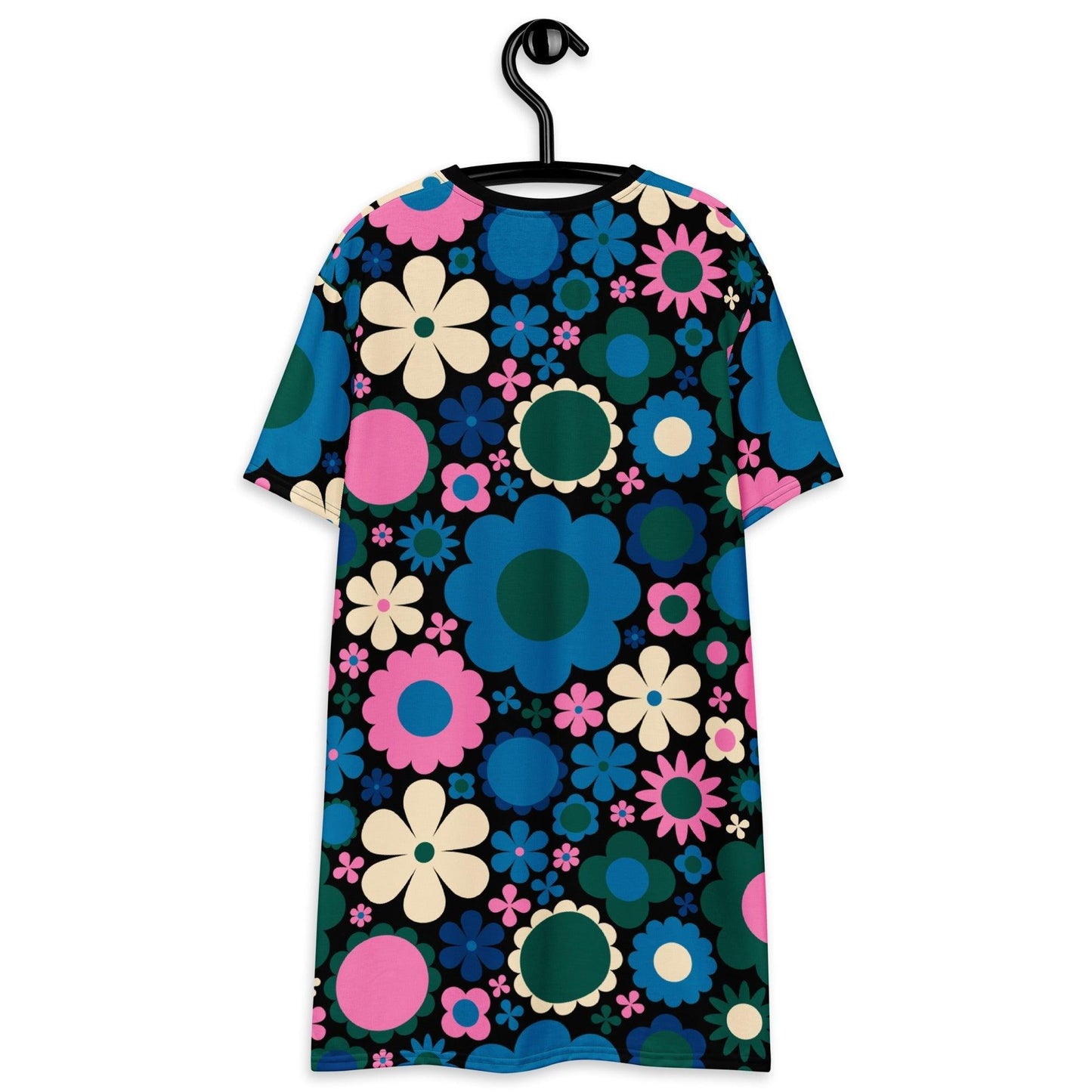 T-Shirt Dress - BLOOMPOP blue pink