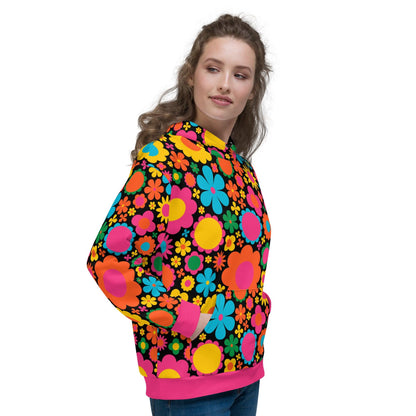 Hoodie - BLOOMPOP happy - Colorful bloom print