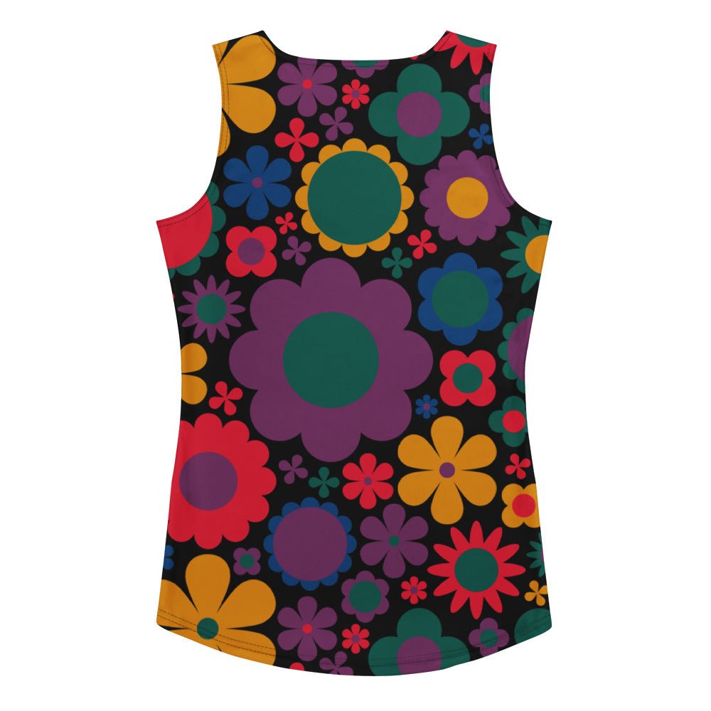 Tank top - BLOOMPOP misty - Colorful bloom print XL