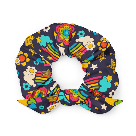 Scrunchie - BUNNY PEACE dark blue