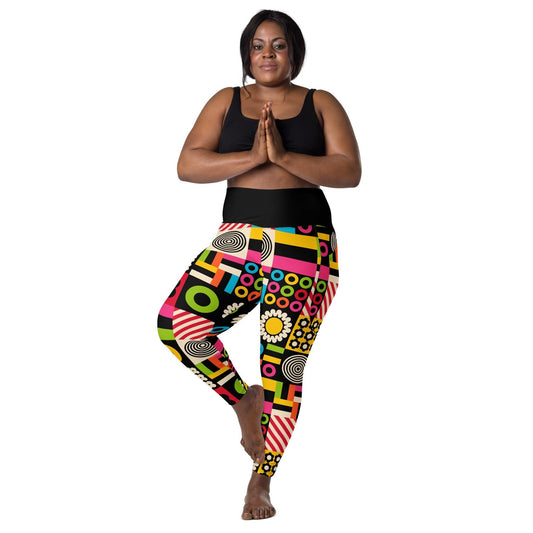 Leggings with pockets - CANDYBOX - Bold candy shapes print 6XL