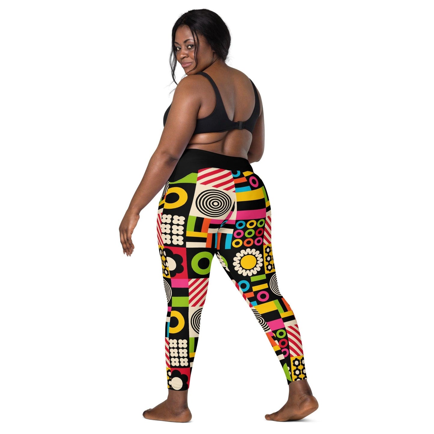 Leggings with pockets - CANDYBOX - Bold candy shapes print