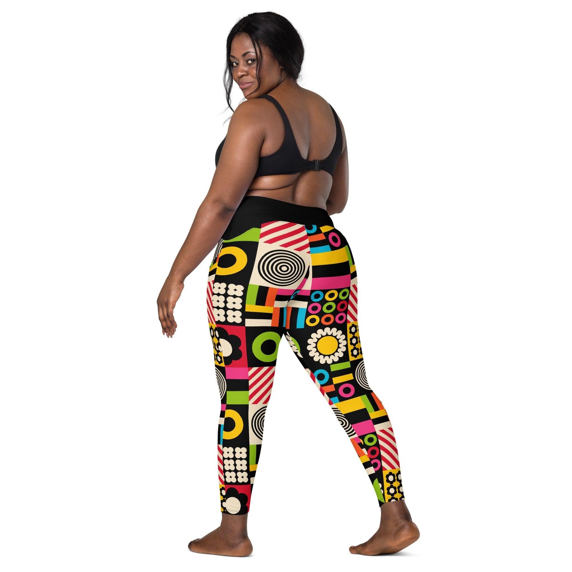 Leggings with pockets - CANDYBOX - Bold candy shapes print