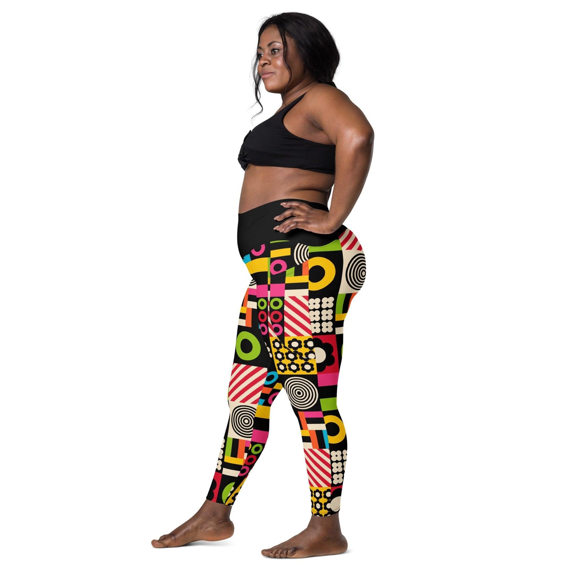 Leggings with pockets - CANDYBOX - Bold candy shapes print