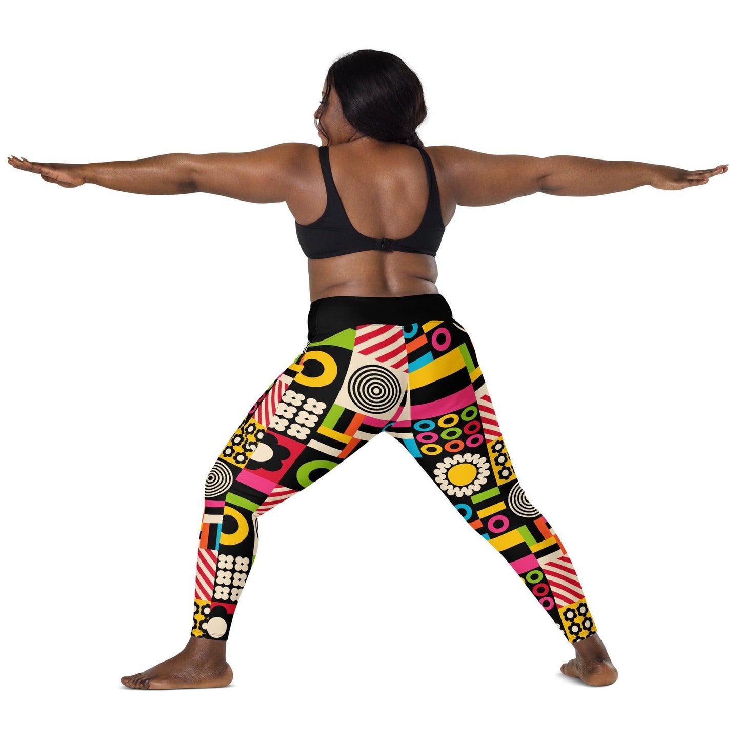 Leggings with pockets - CANDYBOX - Bold candy shapes print