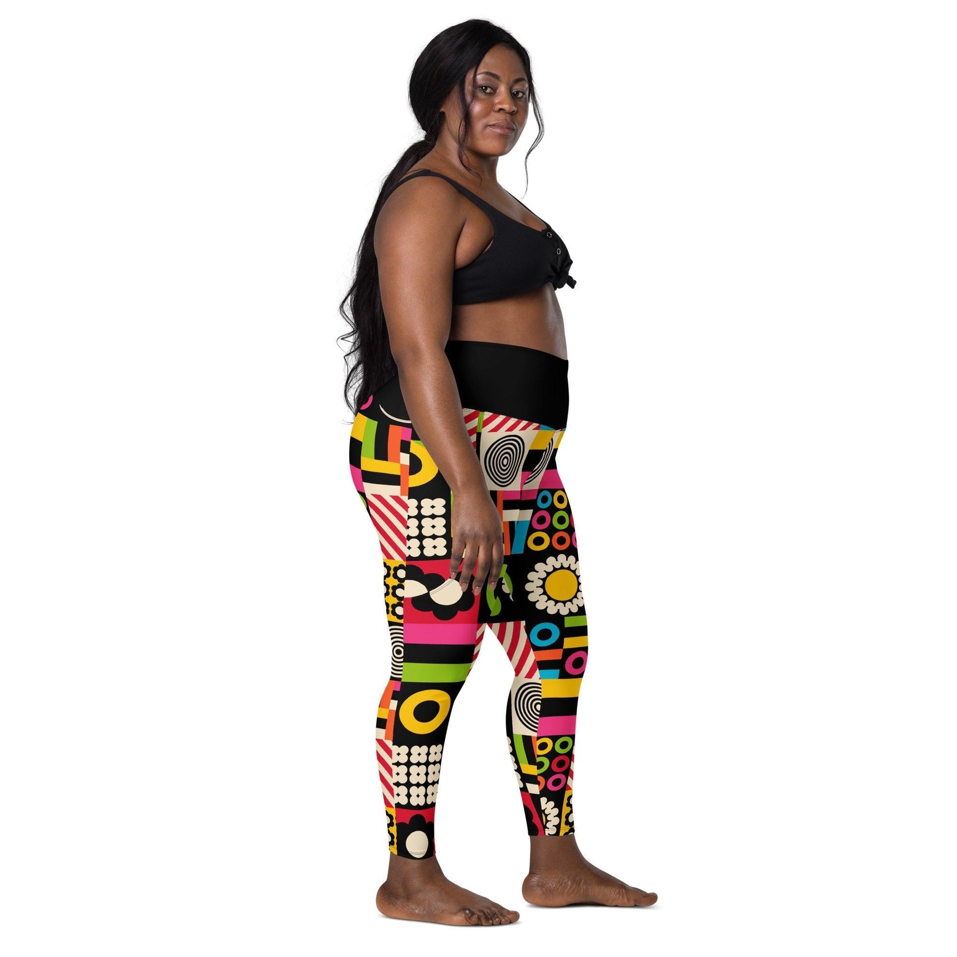 Leggings with pockets - CANDYBOX - Bold candy shapes print
