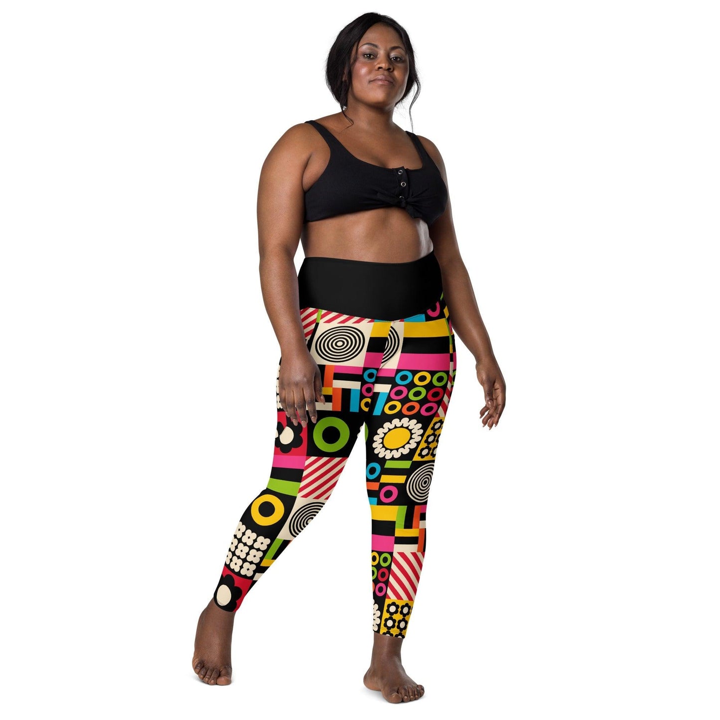 Leggings with pockets - CANDYBOX - Bold candy shapes print