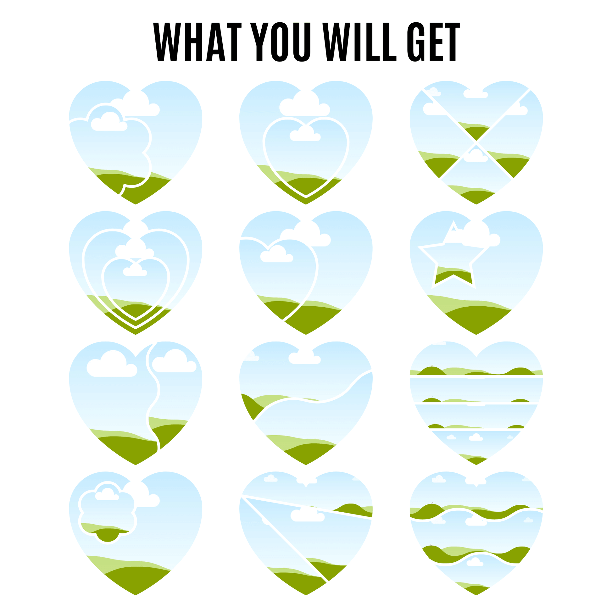 Canva Templates - Frames - Hearts