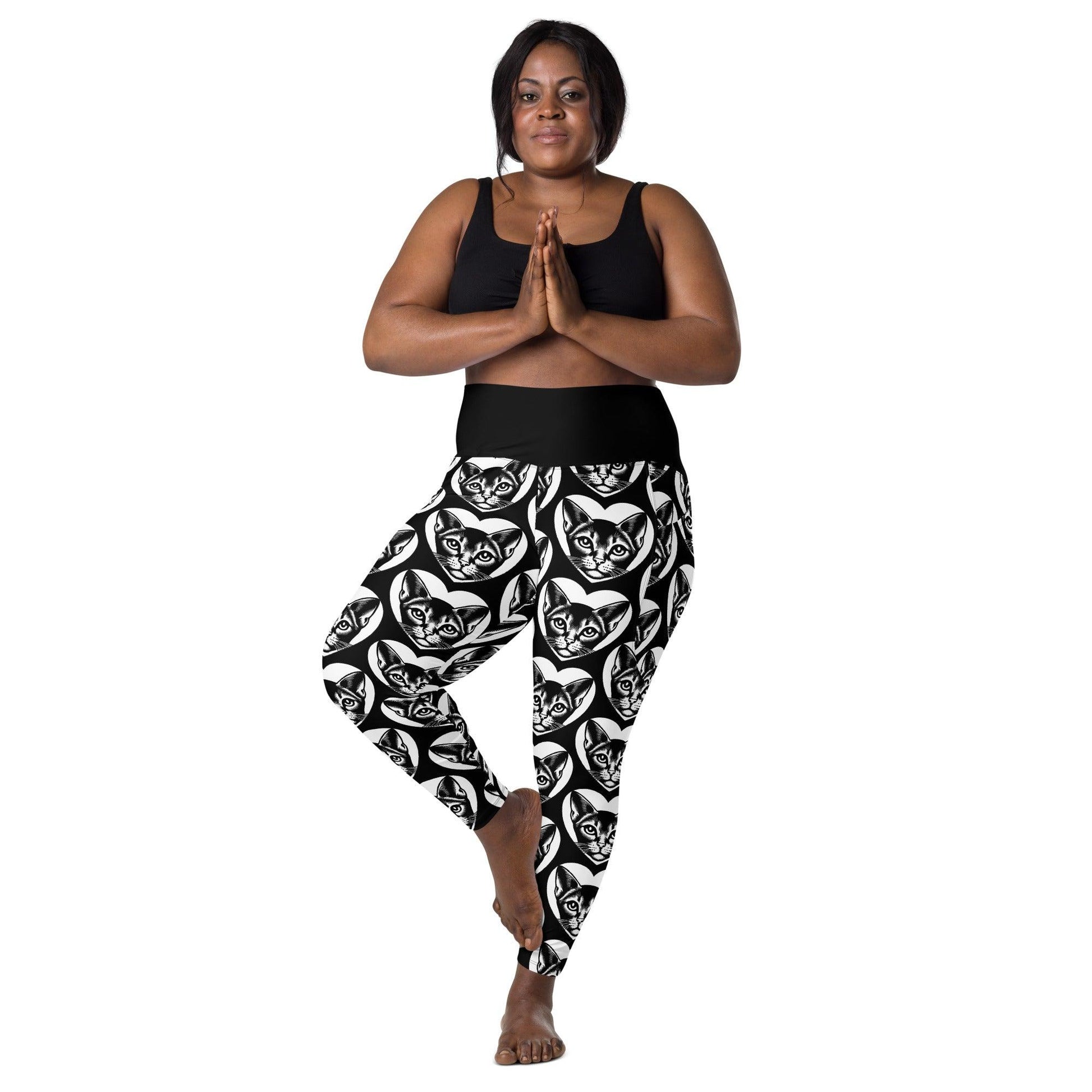 CAT BREED LEGGINGS with pockets - ABYSSINIAN - HERTTAHOUND