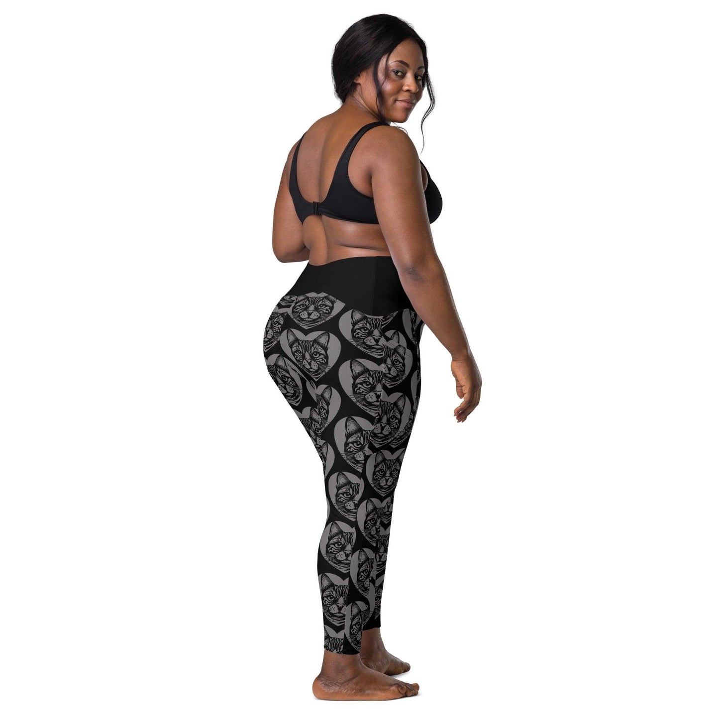 Cat breed leggings with pockets - BENGAL - HERTTAHOUND - grey 6XL