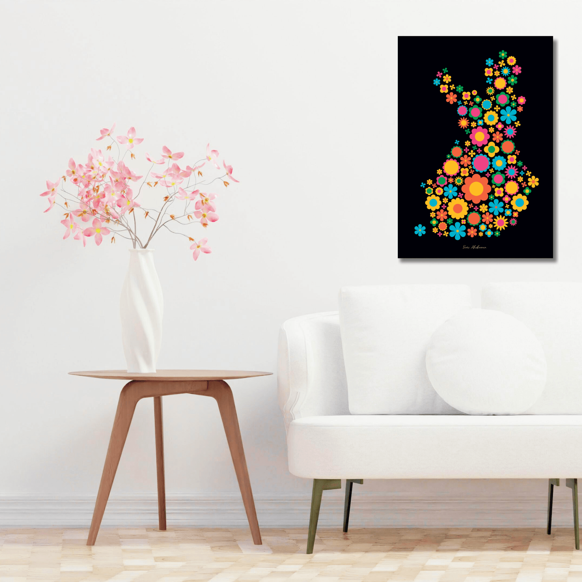 DIGITAL WALL ART - BLOOMPOP happy - Colorful bloom print