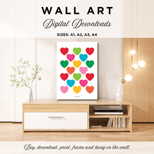 DIGITAL WALL ART - ELLIE LOVE mixwhite
