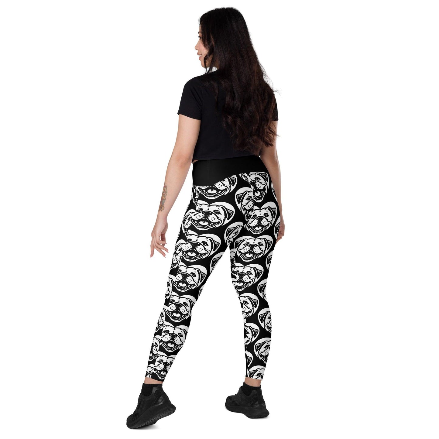 DOG BREED LEGGINGS with pockets - AMERICAN BULLDOG - HERTTAHOUND