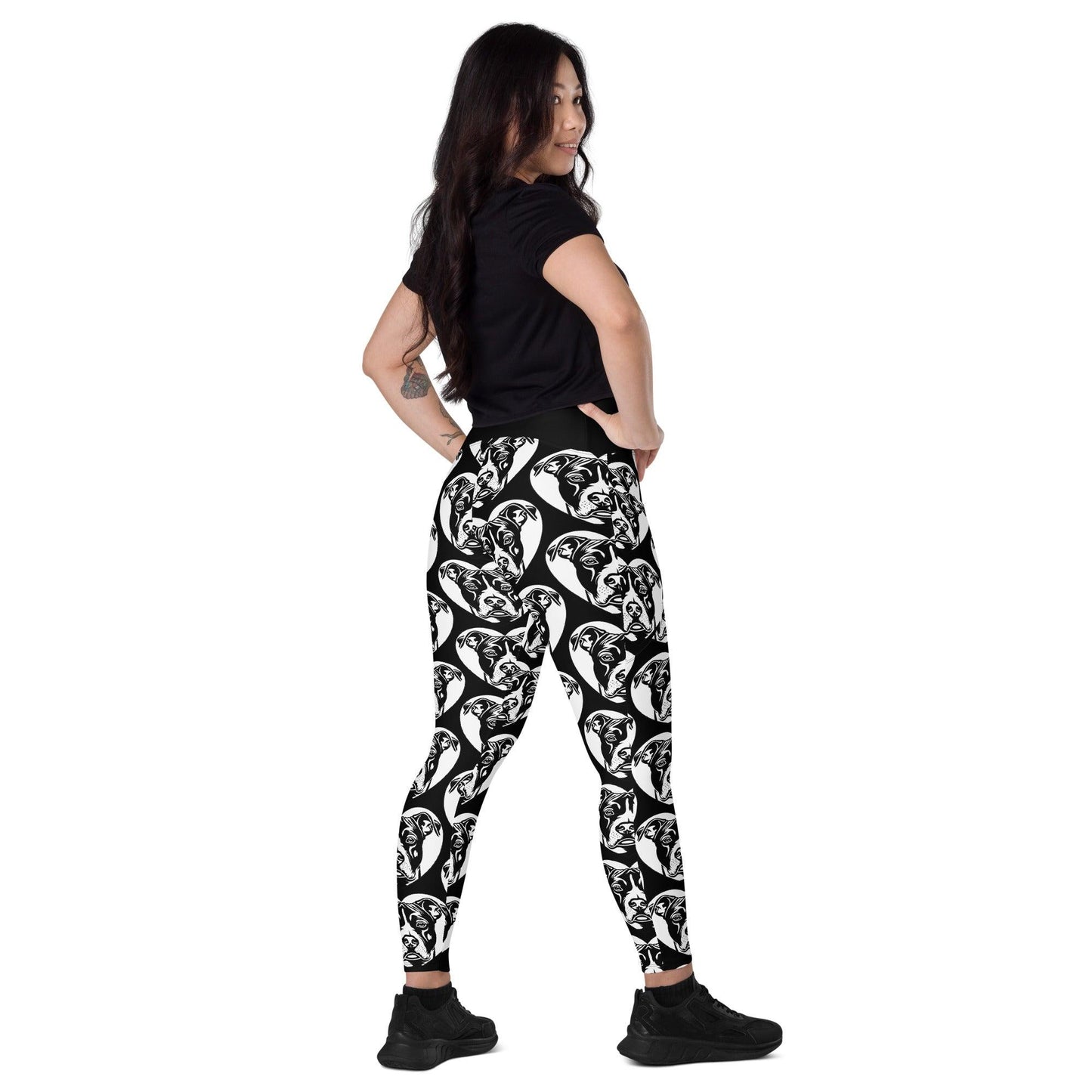 DOG BREED LEGGINGS with pockets - AMERICAN STAFFORDSHIRE TERRIER 2 - HERTTAHOUND
