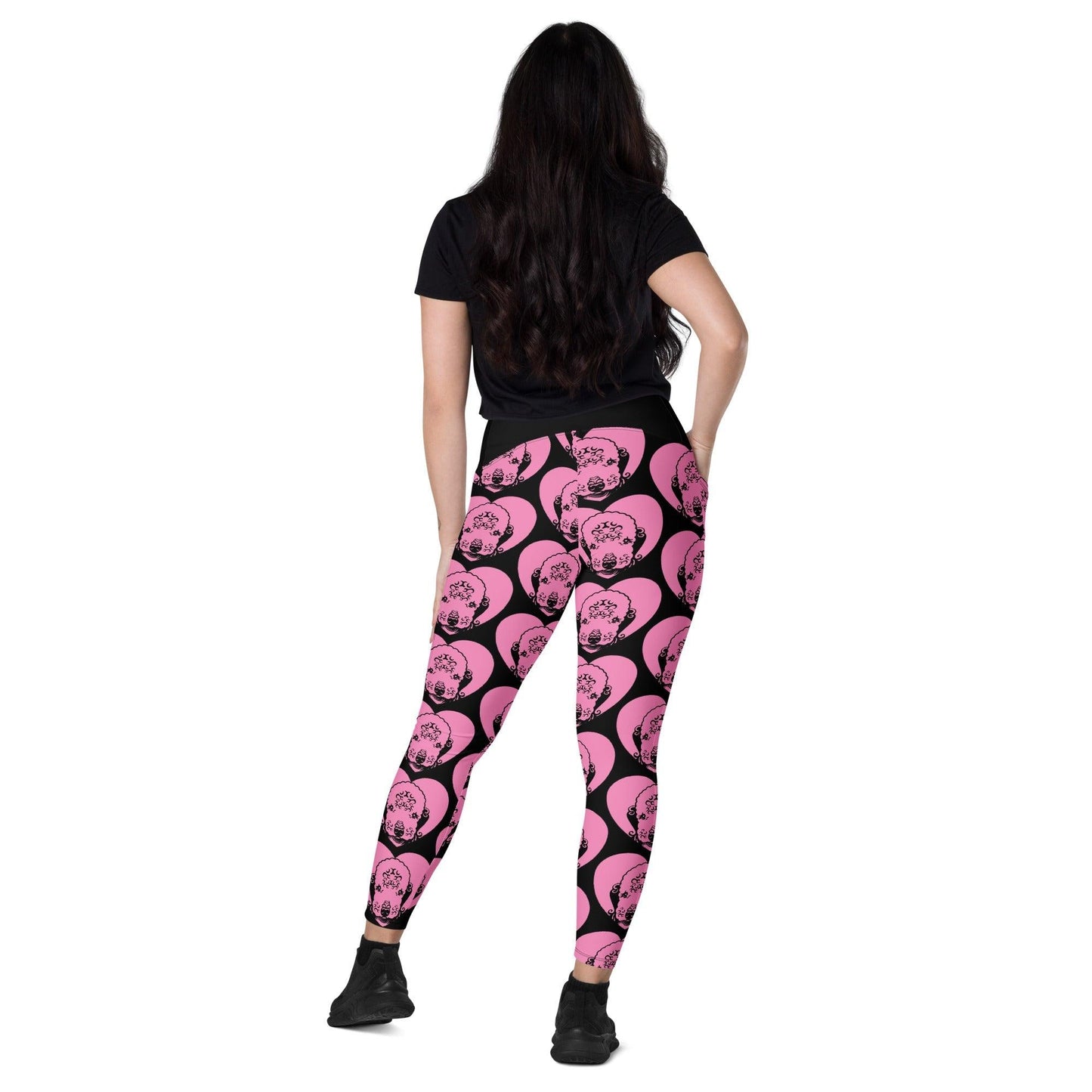 Dog breed leggings with pockets - BEDLINGTON TERRIER 2 - HERTTAHOUND - pink