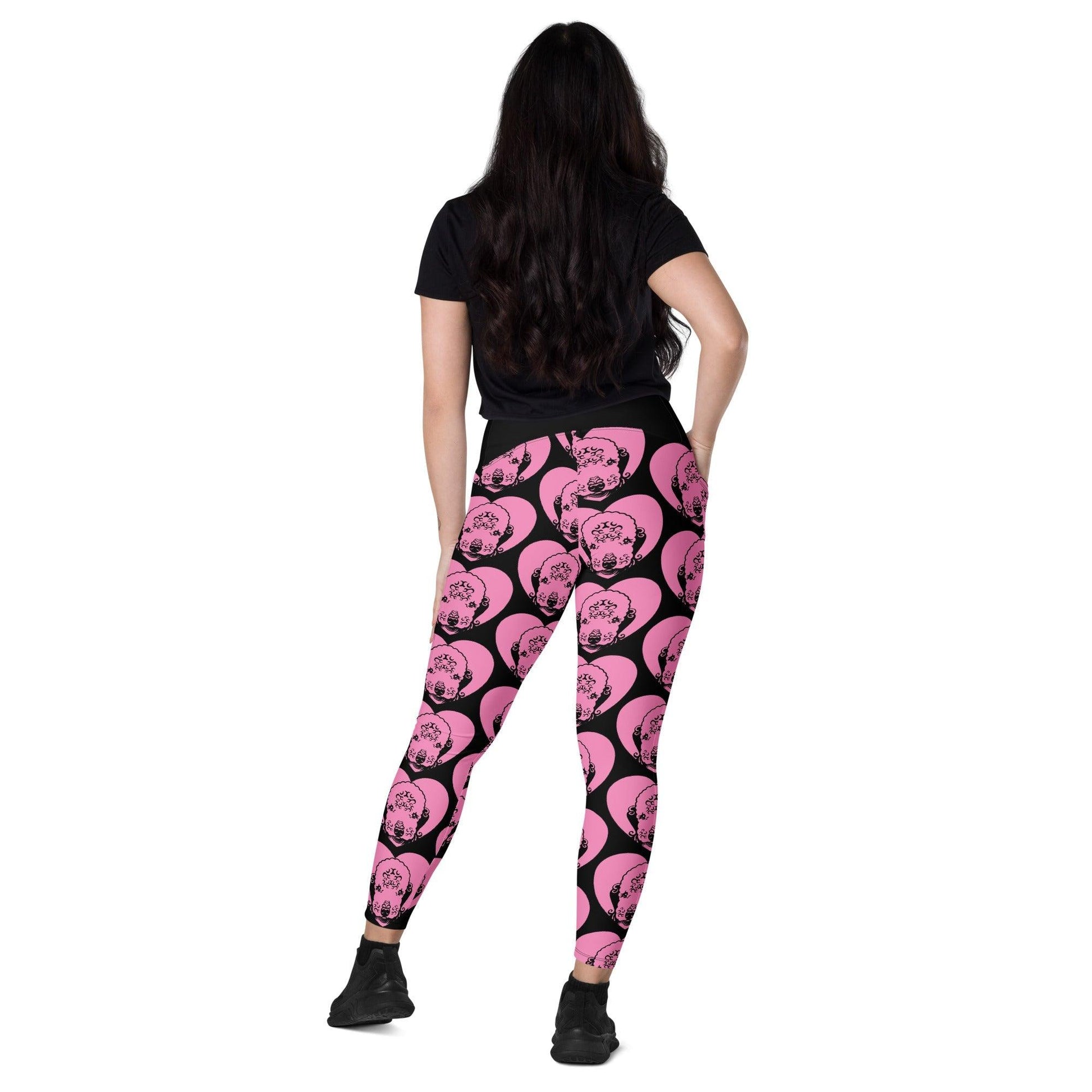 Dog breed leggings with pockets - BEDLINGTON TERRIER 2 - HERTTAHOUND - pink