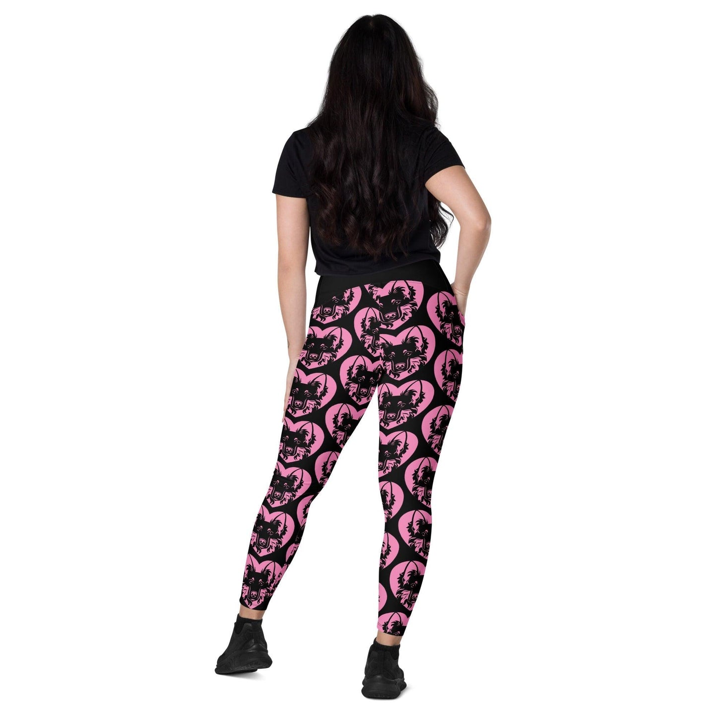 Dog breed leggings with pockets - BOHEMIAN SHEPHERD - HERTTAHOUND - pink