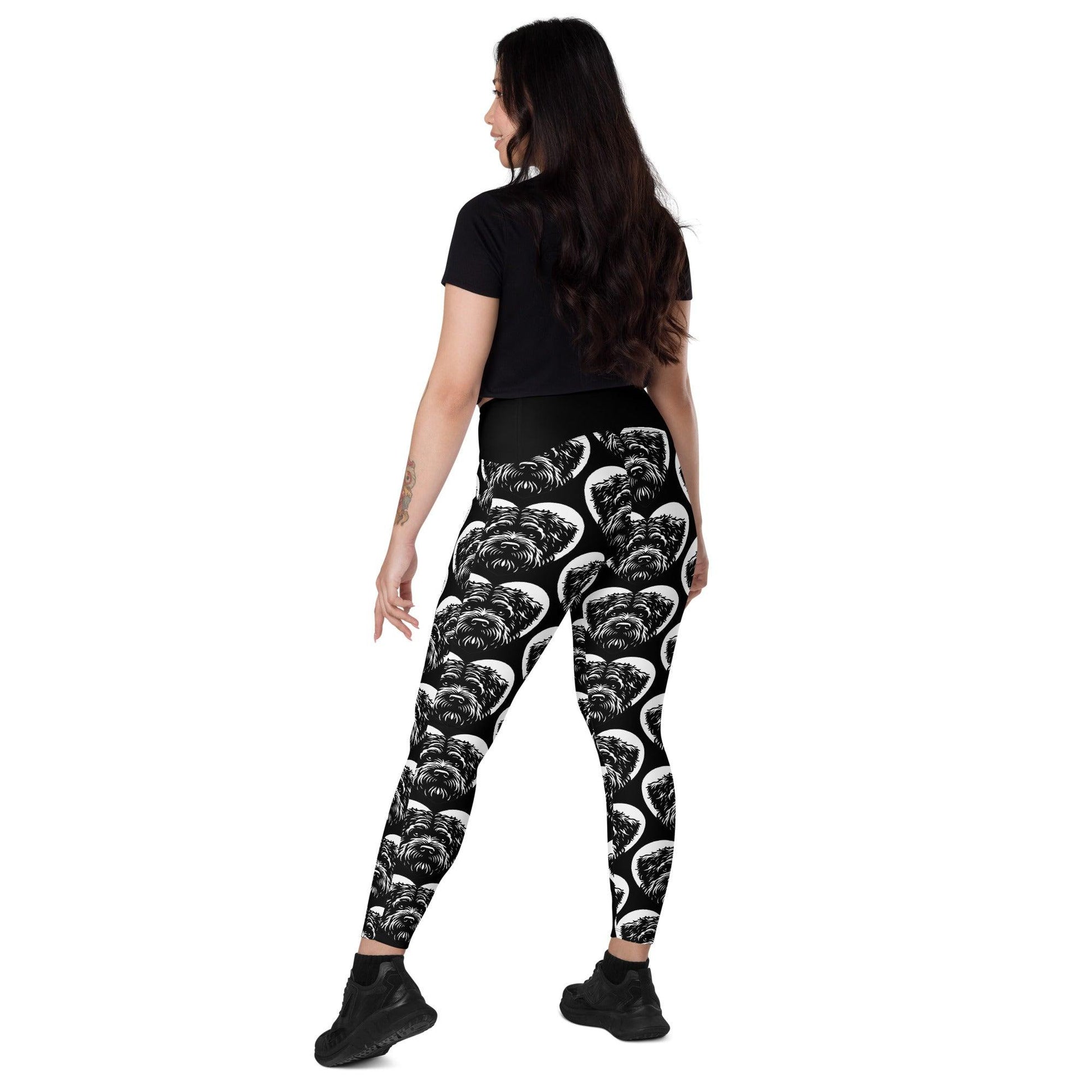 Dog breed leggings with pockets - BOUVIER DES FLANDRES - HERTTAHOUND
