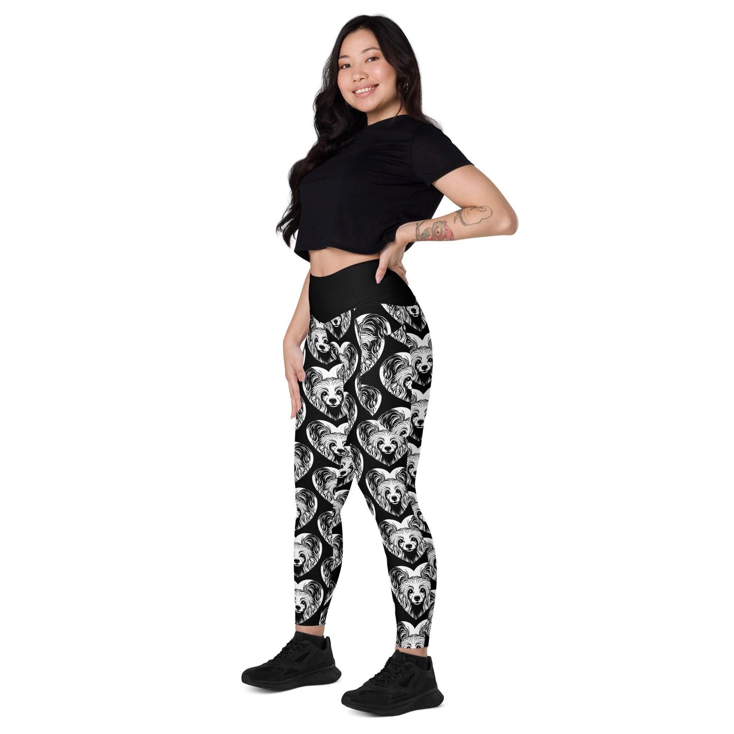 Dog breed leggings with pockets - CHINESE CRESTED DOG 2 - HERTTAHOUND