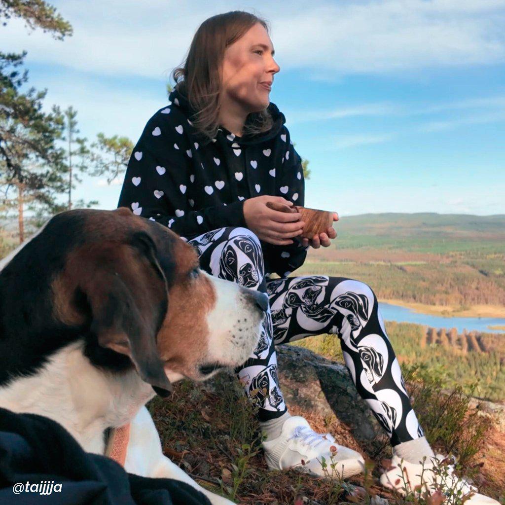Dog breed leggings with pockets - FINNISH HOUND - HERTTAHOUND