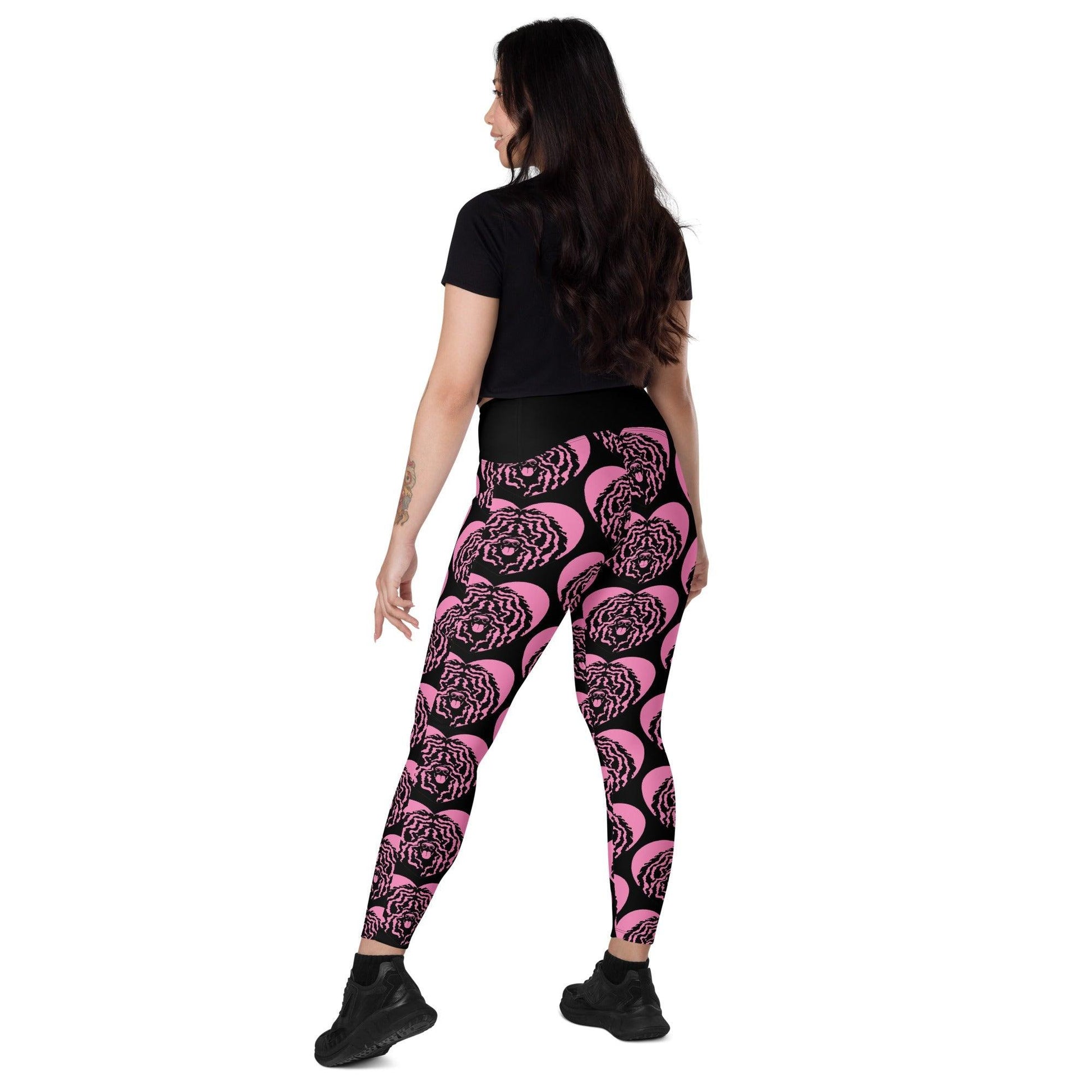 Dog breed leggings with pockets - PULI - HERTTAHOUND - pink