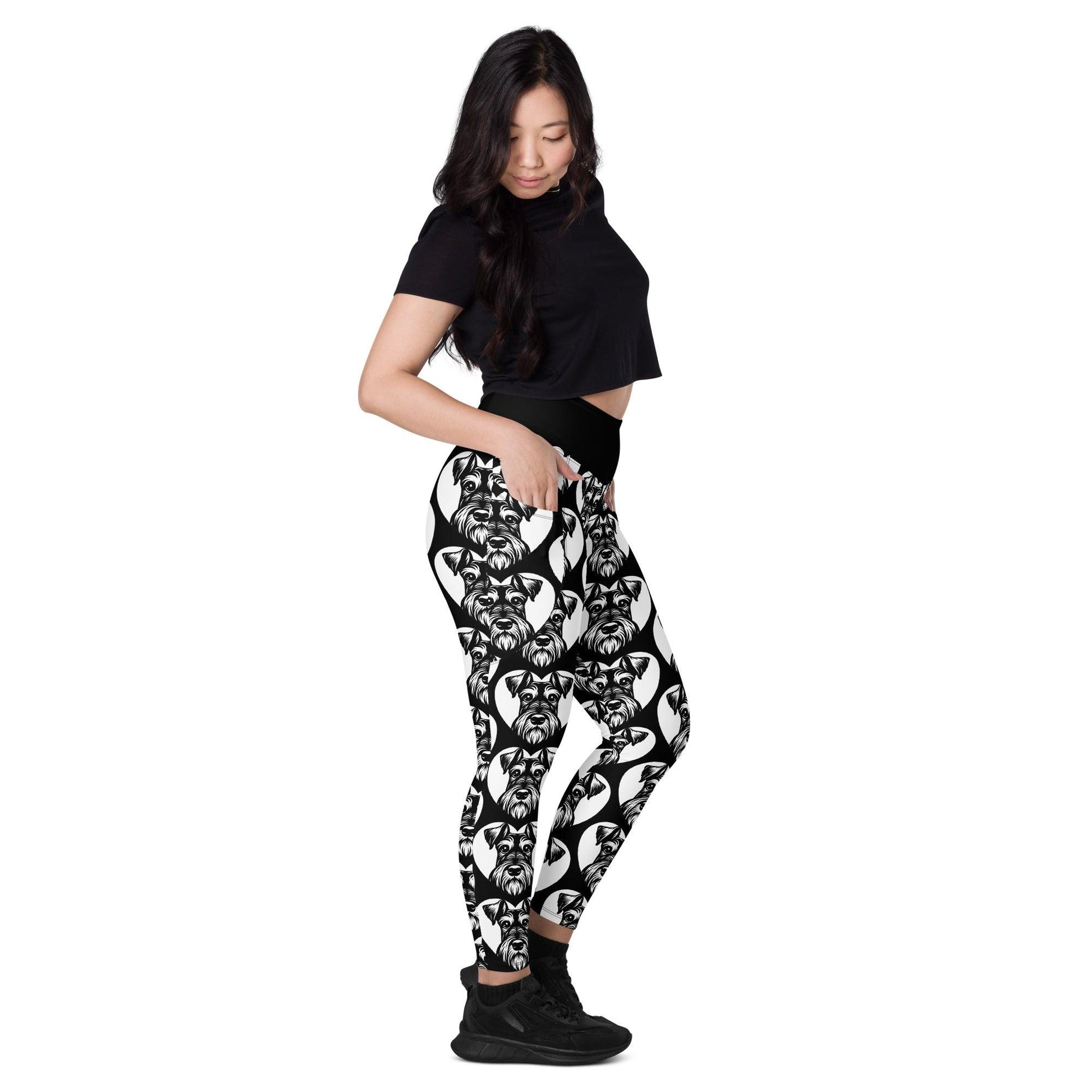 Dog breed leggings with pockets - SCHNAUZER GIANT - HERTTAHOUND