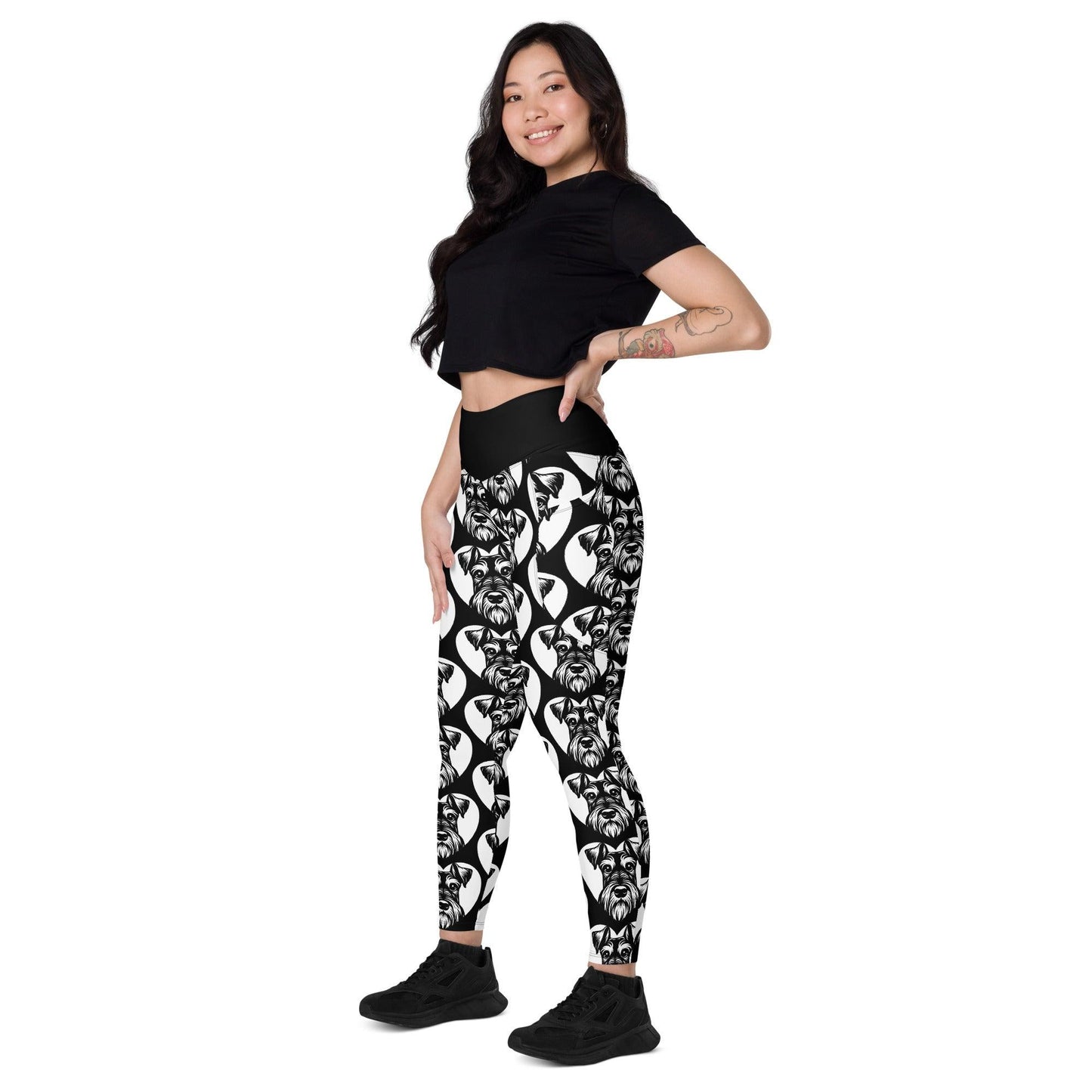 Dog breed leggings with pockets - SCHNAUZER GIANT - HERTTAHOUND