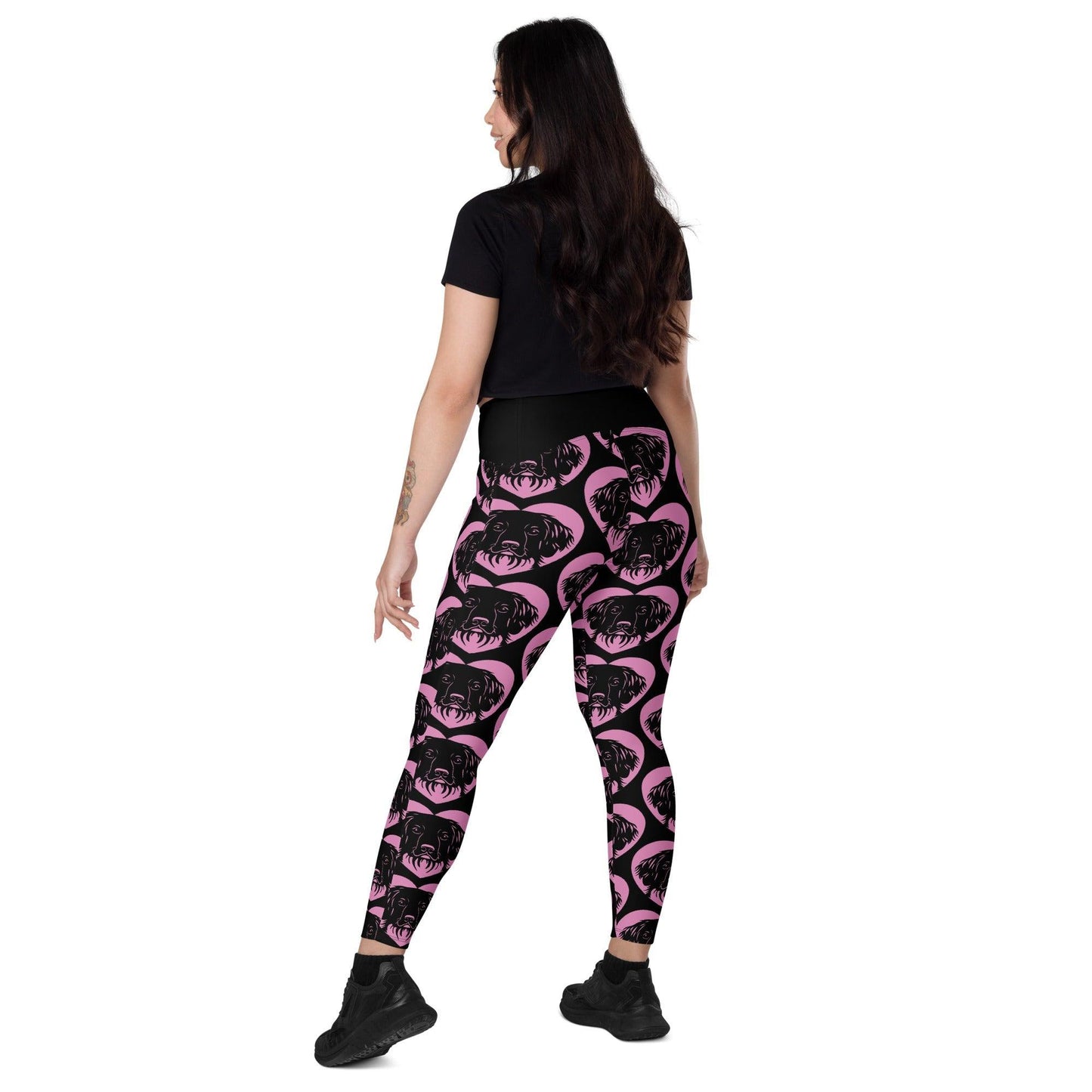 Dog breed leggings with pockets - STABYHOUN - HERTTAHOUND - pink